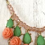 Ny Collection  gold tone 3 tier floral enamel statement necklace Photo 9