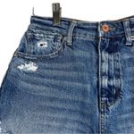 American Eagle  Medium Wash Distressed Highest Rise Mom Shorts Photo 1