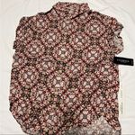 Liverpool NWT  rolled sleeve abstract blouse xs Photo 2