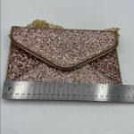 Olivia Miller  Rose Gold Glitter Envelope Clutch Detachable Chain Shoulder Strap Photo 9