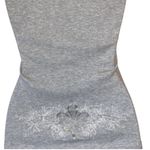 EXPRESS Y2K Rhinestone Metallic Tattoo Back Bling Tank Top XS Gray Gold Silver Photo 5