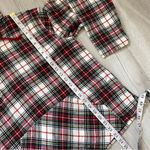 L.L.Bean Hoodie flannel sweatshirt womens Red medium plaid lightweight outdoor Photo 5