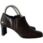 Hillard & Hanson Vintage Spice Brown Leather Square Toe Ankle Boots witchy 7.5 Photo 0