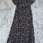 Hudson Gray Black Floral Dress Size Medium‎ Tiered Flowy Prairie Photo 1