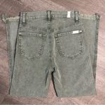 7 For All Mankind green denim high waist cropped straight jeans size 25 Photo 1