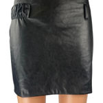 ZARA Women's Black Faux Vegan Leather Zipper Mini Straight Pencil Skirt Size XS Photo 0