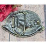 Bass Anglers Sportsman Society Belt Buckle Lifetime Life Member Fishing Brass Gold Photo 2