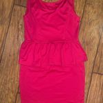 Rosey dark pink peplum dress cocktail mini dress EUC woman’s large Photo 2