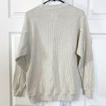 Aerie The Sweat Waffle Crew Neck Shirt Sweatshirt Top Cream Size XS Photo 6