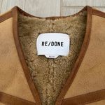 RE/DONE $525 NWT  ZIP-FRONT SHEARLING VEST SZ SMALL Photo 3