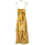 FAVLUX Mustard Yellow Tropical Print Wide Leg Cropped Jumpsuit Photo 4