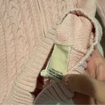 L.L. Bean Cable Knit‎ Full Zip Sweater light pink size small Photo 3