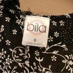 Bila Floral Sheer Blouse Black White Small Photo 3