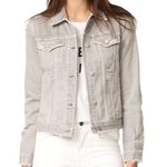 J Brand Slim Denim Distressed Jacket Pale Ash Grey Size XS Photo 0