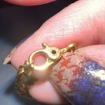 Monet  Vintage signed Children’s (12”) Gold Tone with Rhinestone Necklace‎ Photo 5