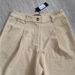 Motel Rocks NWT Motel Sakila Trouser Pleated Pants In Buttercream Yellow | Medium Photo 3