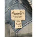 American Rag  Patches Denim Straight Leg Overall Light Wash Blue Women's Plus 16w Photo 4