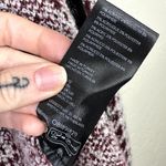 Anthropologie Maeve  Maroon Houndstooth Chunky Soft Knit Sweater Cardigan Small Photo 10