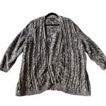 Lands' End Lands’ End Black and White Drifter Open Front Cardigan Size 3X Photo 2
