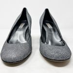 [Jigsaw] London Gray Spotted Print Round Toe Cone Shaped Heels Size 40 US 10 Photo 2
