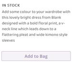 Blank dress BL^nk Floral Faux Wrap Areena Midi NWT Size Small NEW Orange Photo 3