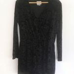 Anthropologie Saylor Black Floral Velvet Long Sleeve Romper Photo 3