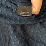 Jenni Kayne  Navy Blue Long Sleeve Swiss Dot Tunic Blouse Small Photo 4