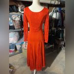 Tiptupu classic collection red laced long sleeves round neck super silky stretch Size M Photo 3