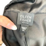 Eileen Fisher  Petite Black‎ Silk Satin Cargo Pants Size Large Petite Photo 4