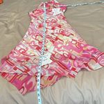 Sangria size 4 pink red cream 100% silk dress polyester lining halter dress EUC Photo 5