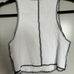 Garage  White Fitted Crop Tank Top Photo 2