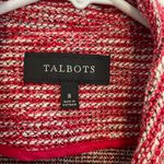 Talbots Berkeley Tweed Knit Jacket Red White Black Textured Notch Neck Blazer 8 Photo 5