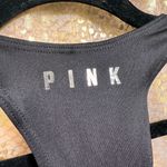 PINK - Victoria's Secret  Black Twist Front Sports Bra Swim Top Medium Photo 4