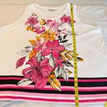 Quacker Factory 2 Piece Set Floral Tank & Cardigan Women’s Plus Size 3X White Photo 11