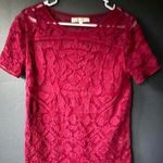 Everleigh Burgundy Lace Top Photo 0