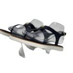 Michael Kors Womens Thong Sandals Size 9M Navy Gold Logo Photo 8