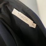 FRNCH Dress Navy Blue Ruffle Skirt Drop Waist Size M/L Medium Large Minimalist Photo 2