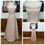 Pretty Vintage 90s Onyx Nite Champagne Lace Prom/Mother of the Bride Gown! Size 12 Photo 1