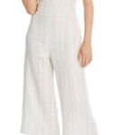 Chaser  Beachy Linen Striped Jumpsuit NWT | M‎ Photo 0