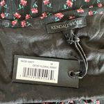 Kendall + Kylie NWT Maxi Dress Ditsy Floral Print Black Size Medium Photo 4