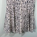 ZARA  ZW Collection Black & White Printed Cap Sleeve Button Up Dress Size M Photo 2