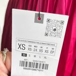 ZARA  Raspberry Satin Wrinkle Effect Cut Out Midi
Dress NWT Photo 8