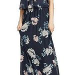 Show Me Your Mumu  Blue Floral Convertible Gown S Photo 0