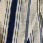 Blu Pepper Wrap Shorts Cotton Striped Womens Large Tie Belt Blue White Photo 8