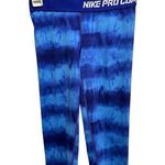 Nike  PRO COMBAT DRI FIT BLUE CAPRI LEGGINGS Photo 0