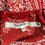 Tularosa Bandana Pom Pom Boho Crop Top 3/4 Bell Sleeve Red/White XS Photo 3