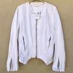BLANK NYC  White Denim Part Time Lover Jacket M Full Zip Photo 0
