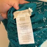 David's Bridal Teal Lace Sleeveless Fit & Flare Dress Size 12 – Photo 5