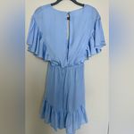 Selfie Leslie  Esme V-Neckline Drawstring Waist Dress Steel Blue size XS Photo 4