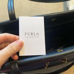 Furla Authentic  Cortina structured colorblock leather handbag tote blue black Photo 7